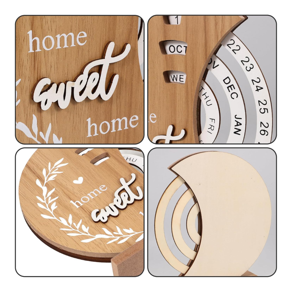 Calendario Giratorio con Disco de Madera para Escritorio - Imagen 4