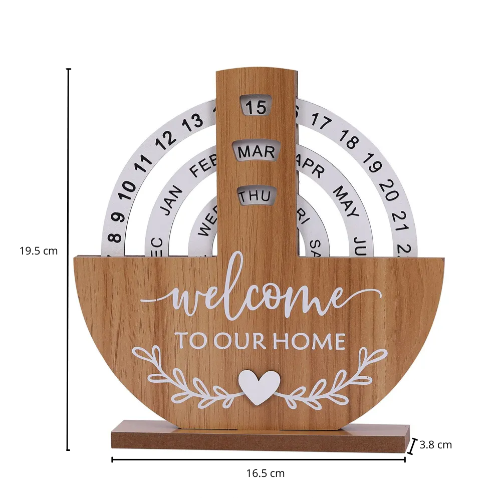Calendario Giratorio con Disco de Madera para Escritorio - Imagen 5