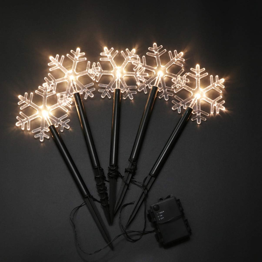 Luces Copo de Nieve Impermeable para Jardín Decoración Navidad - Imagen 7