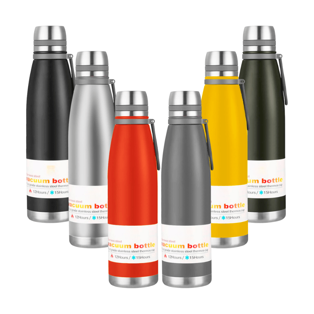 Termo Botella de Acero Inoxidable con Filtro y Asa 850 ml