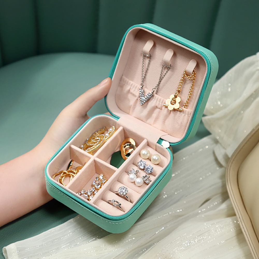 Joyero Organizador Estuche de Aretes Anillos para Viaje - Imagen 3