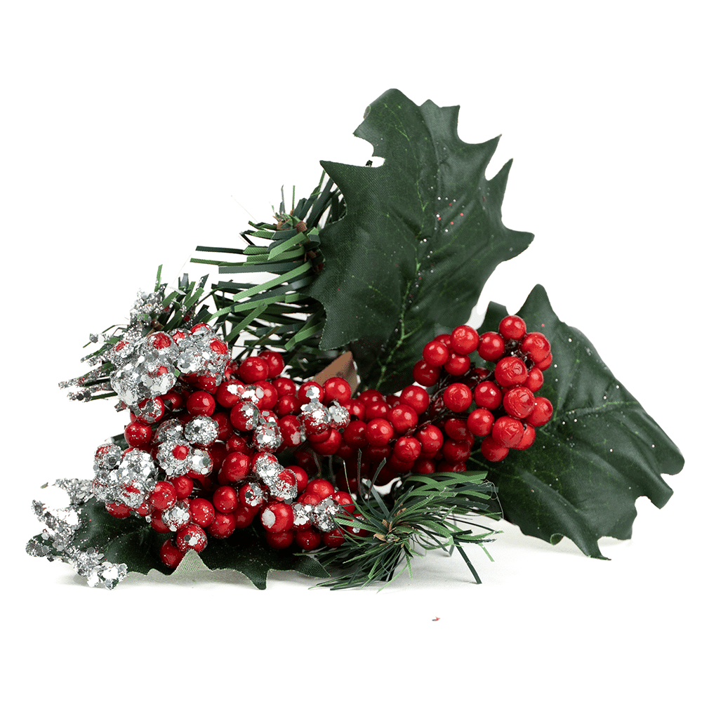 Pincho navideño con cerezas